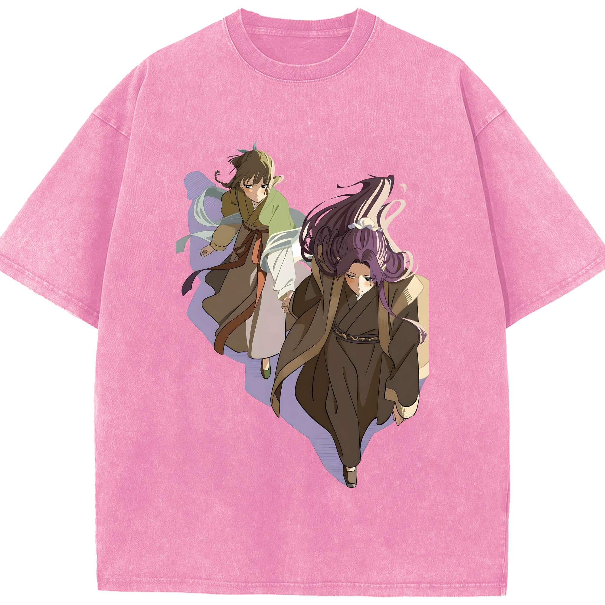 （画像用） 薬屋のひとりごと The Apothecary Diaries 綿100% ヴィンテージ風 半袖Tシャツ（フロントプリント）